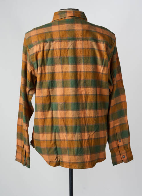 Chemise manches longues poignets boutonnés orange IRON AND RESIN homme