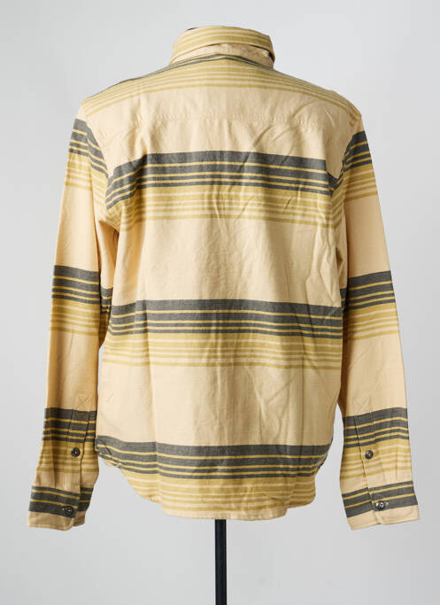 Chemise manches longues imprimé rayures beige IRON AND RESIN homme