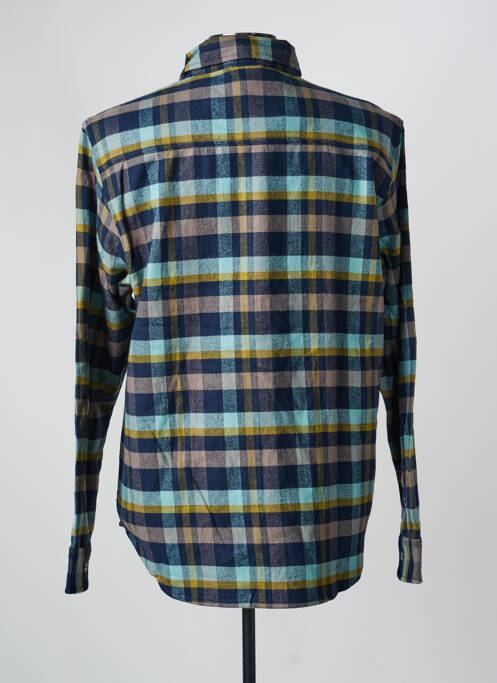 Chemise manches longues poignets boutonnés bleu IRON AND RESIN homme