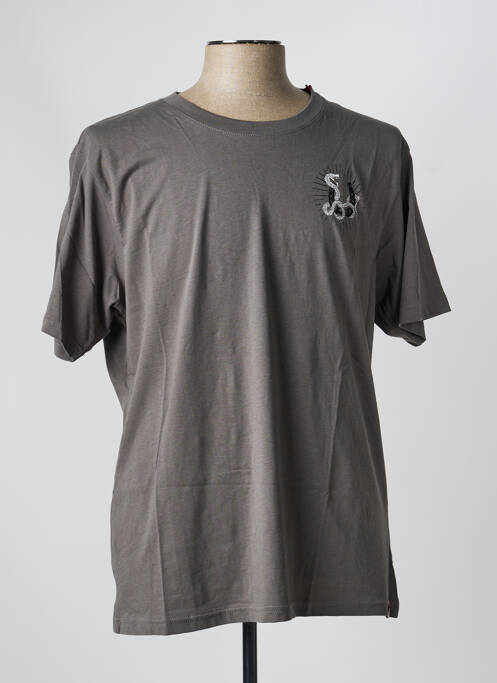 T-shirt stretch manches courtes gris IRON AND RESIN homme