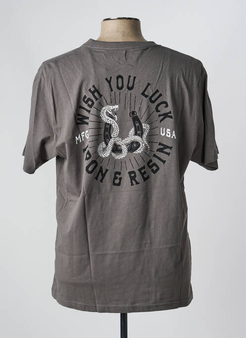 T-shirt stretch manches courtes gris IRON AND RESIN homme