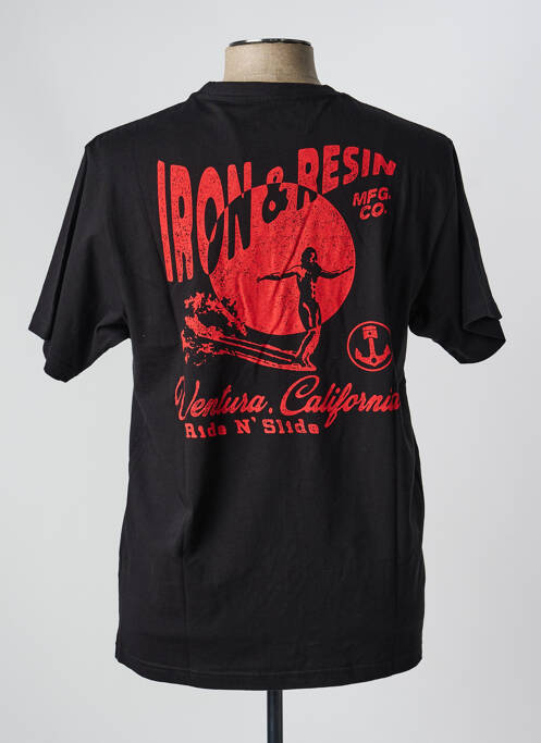 T-shirt stretch manches courtes noir IRON AND RESIN homme