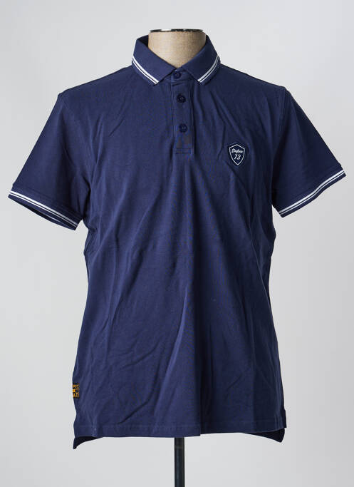 Polo stretch manches courtes bleu DAYTONA homme