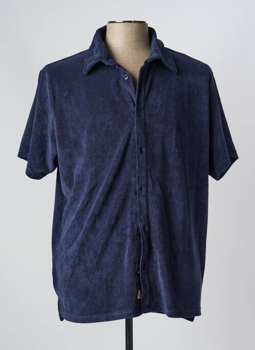 Chemise manches courtes coupe droite bleu IRON AND RESIN homme