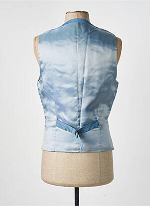 Gilet sans manche tissage chiné bleu HAFNIUM homme