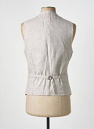 Gilet sans manche tissage chiné beige HAFNIUM homme