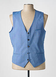 Gilet sans manche tissage chiné bleu HAFNIUM homme