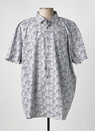 Chemise manches courtes imprimé fantaisie blanc JUPITER homme