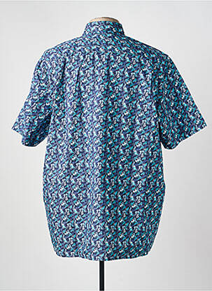 Chemise manches courtes imprimé fantaisie bleu JUPITER homme