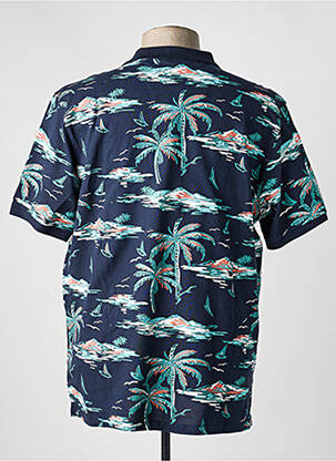 Polo coupe droite manches courtes bleu MONTE CARLO homme