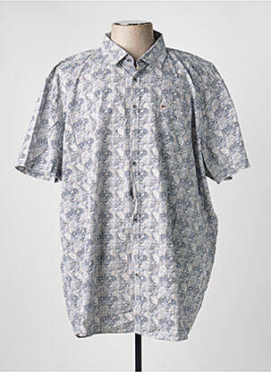 Chemise manches courtes imprimé fantaisie blanc JUPITER homme