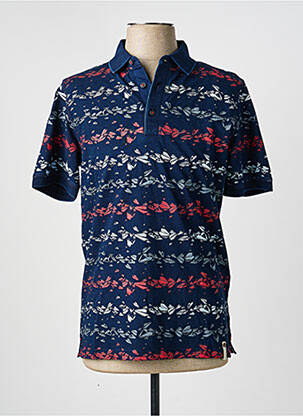 Polo tissage jersey manches courtes bleu MONTE CARLO homme