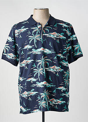 Polo stretch manches courtes bleu MONTE CARLO homme