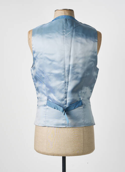 Gilet sans manche tissage chiné bleu HAFNIUM homme