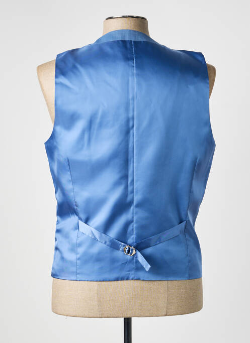 Gilet sans manche tissage chiné bleu HAFNIUM homme