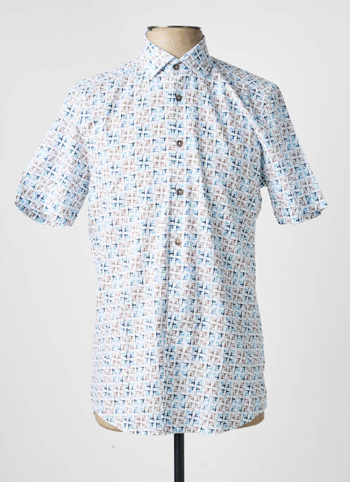 Chemise manches courtes imprimé fantaisie blanc JUPITER homme