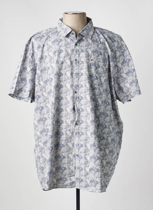 Chemise manches courtes imprimé fantaisie blanc JUPITER homme