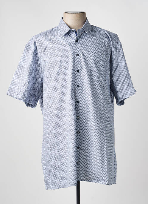 Chemise manches courtes imprimé fantaisie bleu JUPITER homme