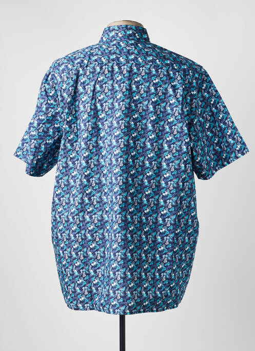 Chemise manches courtes imprimé fantaisie bleu JUPITER homme