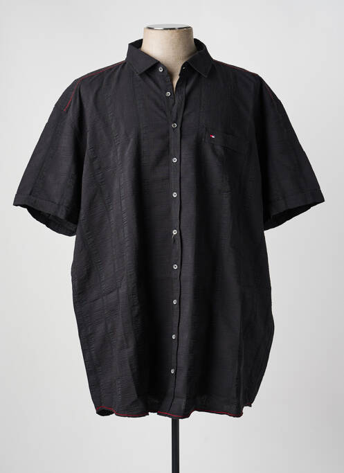 Chemise manches courtes coupe droite noir JUPITER homme