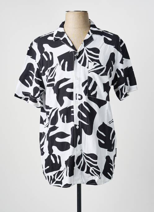 Chemise manches courtes imprimé fantaisie noir TOM TAILOR homme