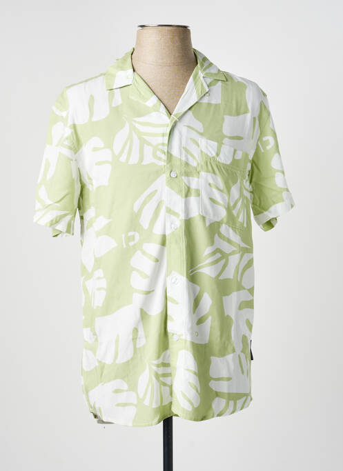 Chemise manches courtes imprimé fantaisie vert TOM TAILOR homme