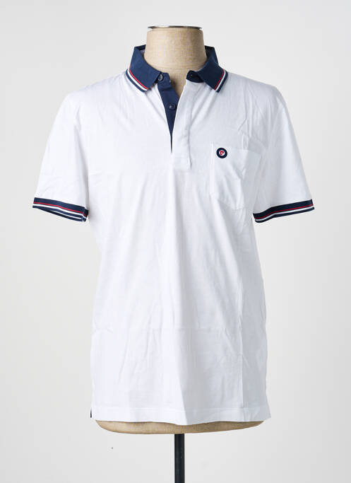 Polo tissage jersey manches courtes blanc PIERRE CARDIN homme