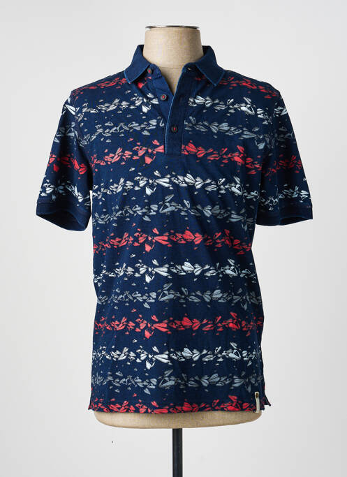 Polo tissage jersey manches courtes bleu MONTE CARLO homme