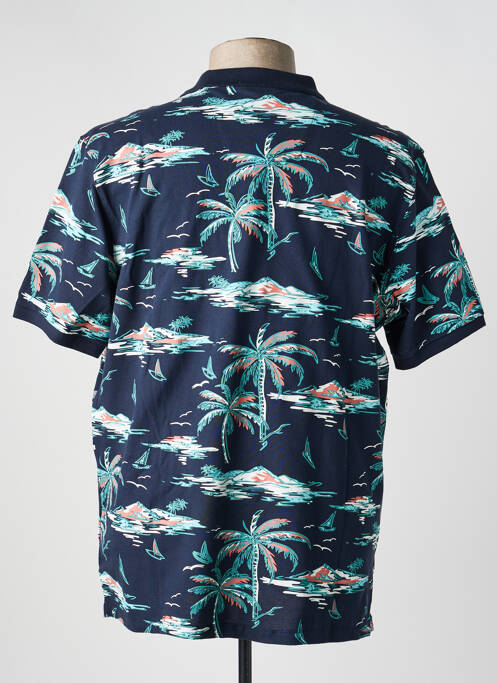 Polo stretch manches courtes bleu MONTE CARLO homme