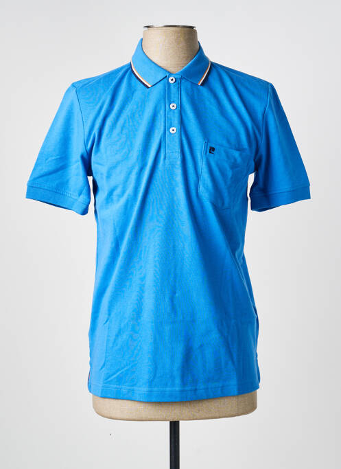 Polo tissage jersey manches courtes bleu PIERRE CARDIN homme