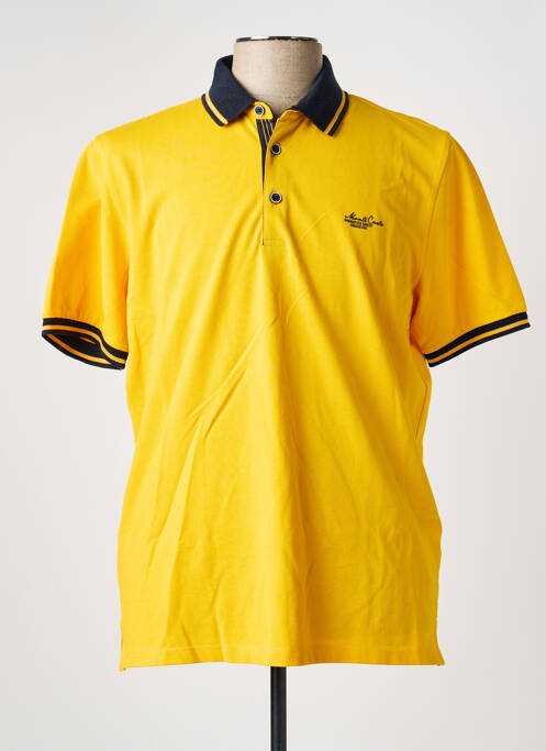Polo stretch manches courtes jaune MONTE CARLO homme