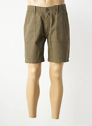 Bermuda tissage popeline taille normale vert IRON AND RESIN homme