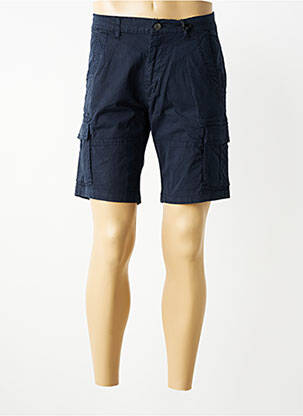 Bermuda tissage popeline taille normale bleu DAYTONA homme