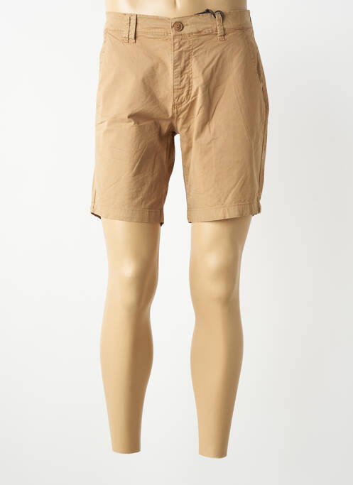 Bermuda tissage popeline taille normale marron DAYTONA homme