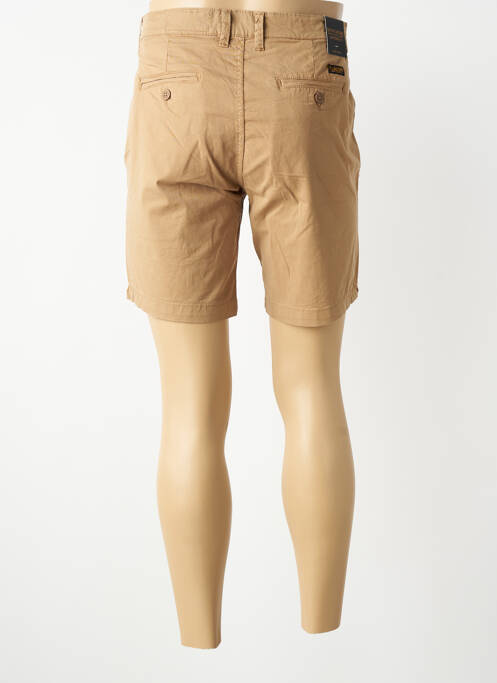 Bermuda tissage popeline taille normale marron DAYTONA homme