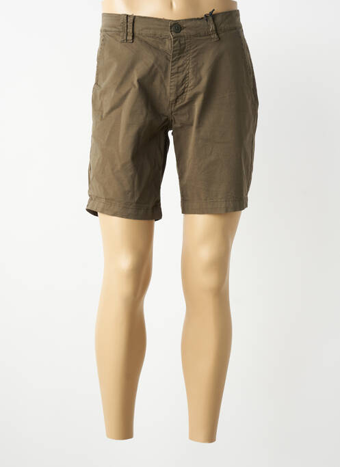 Bermuda tissage popeline taille normale vert DAYTONA homme