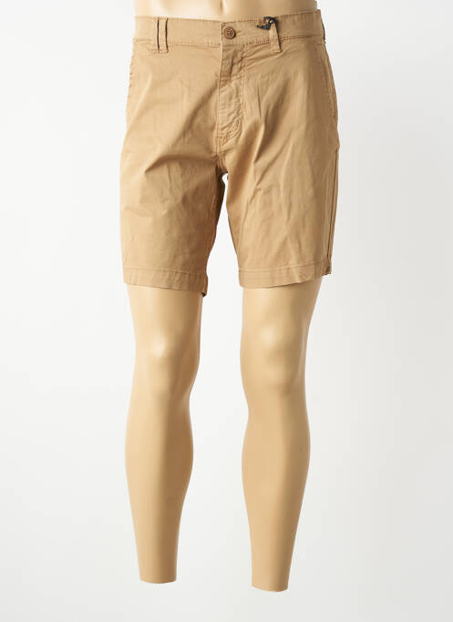 Bermuda tissage popeline taille normale marron DAYTONA homme