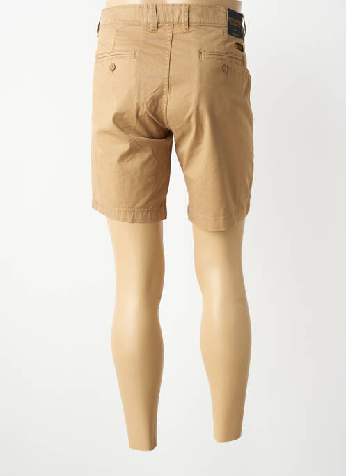 Bermuda tissage popeline taille normale marron DAYTONA homme