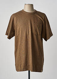 T-shirt coupe droite manches courtes marron IRON AND RESIN homme