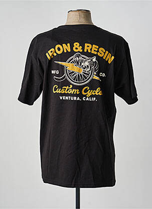 T-shirt coupe droite manches courtes noir IRON AND RESIN homme