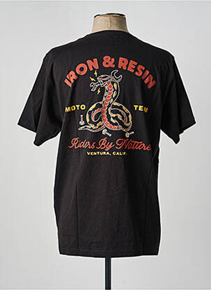T-shirt coupe droite manches courtes noir IRON AND RESIN homme