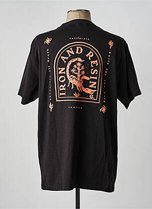 T-shirt coupe droite manches courtes noir IRON AND RESIN homme