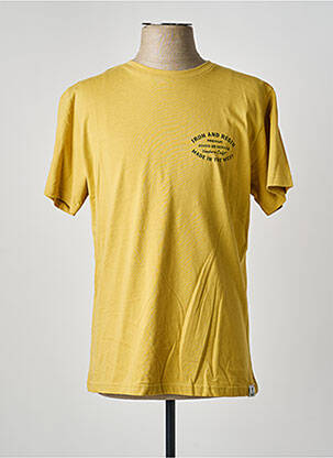 T-shirt coupe droite manches courtes jaune IRON AND RESIN homme