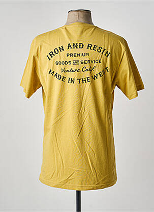 T-shirt coupe droite manches courtes jaune IRON AND RESIN homme