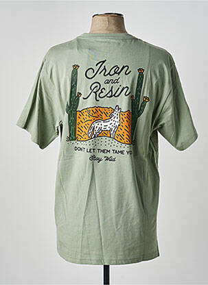T-shirt coupe droite manches courtes vert IRON AND RESIN homme