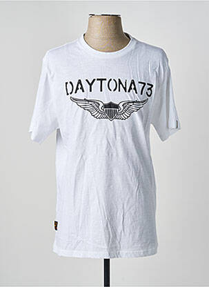 T-shirt coupe droite manches courtes blanc DAYTONA homme