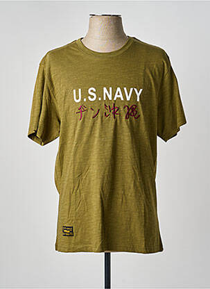 T-shirt broderie manches courtes vert DAYTONA homme