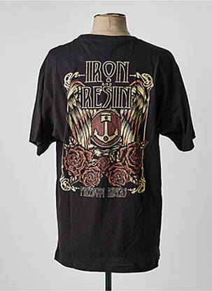 T-shirt coupe droite manches courtes noir IRON AND RESIN homme