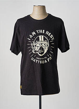 T-shirt coupe droite manches courtes noir DAYTONA homme