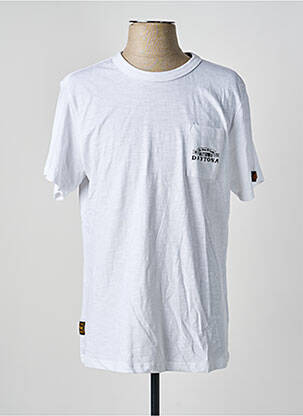 T-shirt coupe droite manches courtes blanc DAYTONA homme